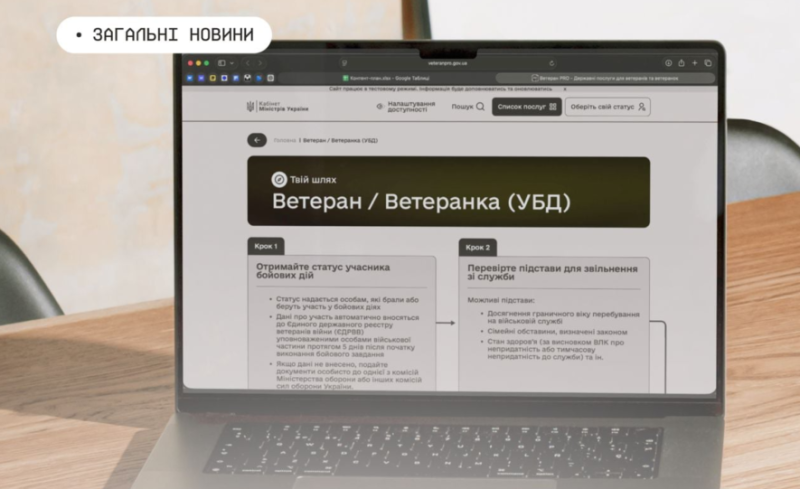 В Україні запрацював  Ветеран PRO - єдина цифрова платформа для ветеранів, ветеранок та їхніх родин