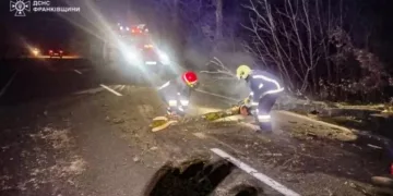 Повалені дерева, блискавки й зливи: ураган наробив біди на Прикарпатті (ФОТО)
