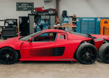 В інтернеті показали унікальний шестиколісний суперкар Ferrari (ФОТО, ВІДЕО)