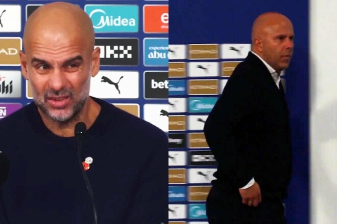 ВІДЕО. Реакція Гвардіоли та Слота після матчу Ман Сіті – Ліверпуль