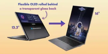 Lenovo готує експериментальний ноутбук Lenovo Legion Pro Rollable, екран якого розгортається вертикально і “перетікає” на кришку