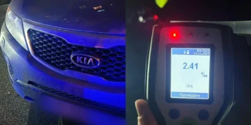 Два п’яні водії – одна машина: у Луцьку патрульні двічі за ніч зупинили KIA