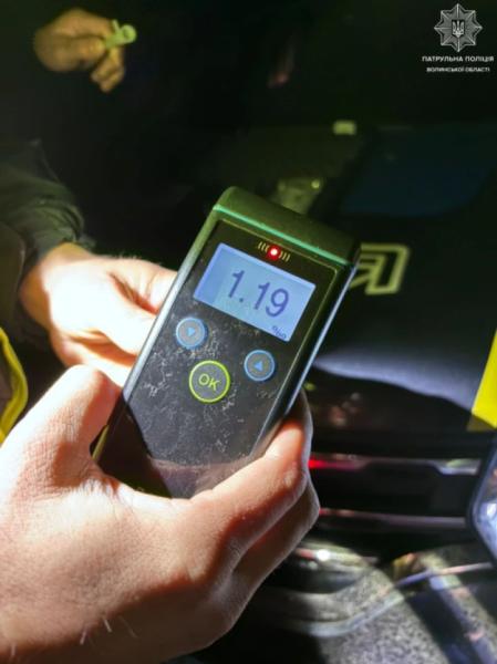 У Луцькому районі зупинили нетверезого водія без посвідчення