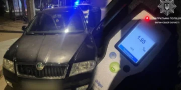 У Луцьку зупинили п’яного водія Skoda