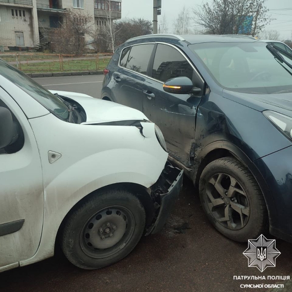 У Сумах на перехресті сталася ДТП