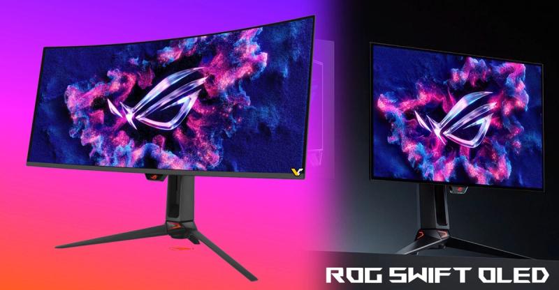 ASUS представила два геймерських монітори лінійки ROG Swift: 27&rdquo; 4K-Tandem OLED та ультраширокий 34&rdquo; QD-OLED з частотою 360 Гц