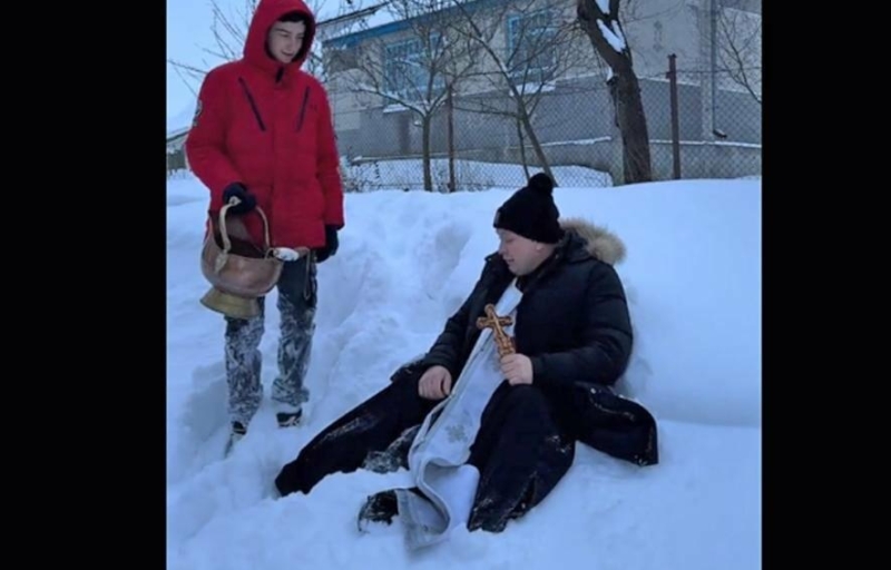 Знаний отець-блогер Олексій Філюк &ndash; належачи в сніговій кучугурі: що сталося (ВІДЕО)