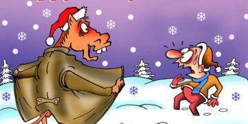 Дніпровський художник-карикатурист креативно привітав земляків з Новим роком