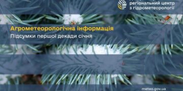 Новорічна декада січня суттєво тепліша за минулорічну