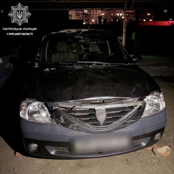 Сумські патрульні розшукали нетверезу водійку, яка вчинила ДТП та залишила місце автопригоди