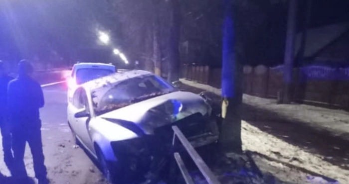 У Луцьку водій Audi в'їхав у дерево та огородження