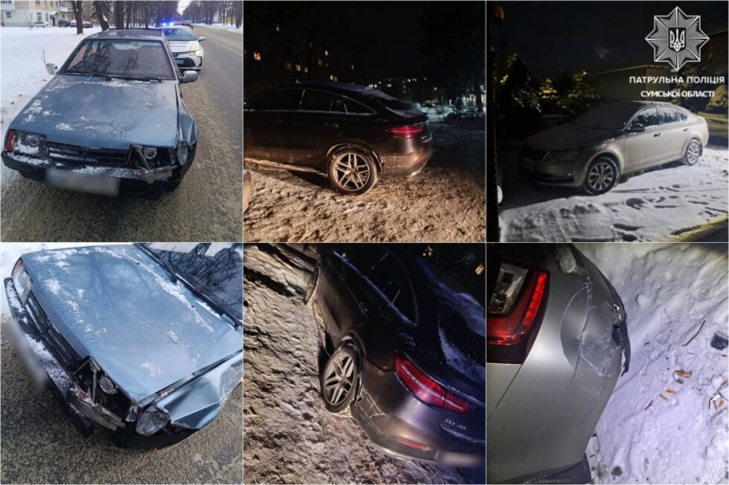 У Сумах п&rsquo;яний водій скоїв дві ДТП і покинув місця аварій