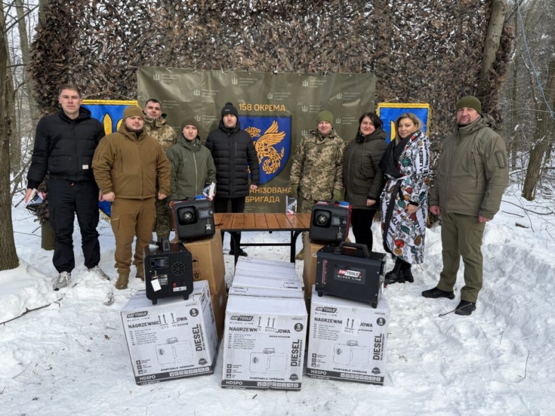 Голова обласної ради Олексій Романько разом із Людмилою Чегринець привітали військовослужбовців 158 окремої механізованої бригади з річницею створення підрозділу