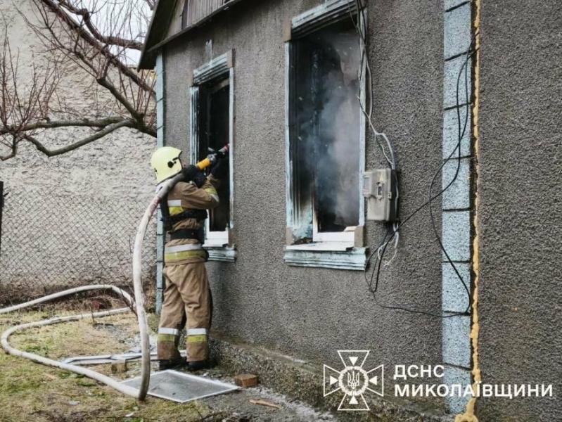 На Миколаївщині через коротке замикання виникла пожежа, внаслідок якої загинув чоловік