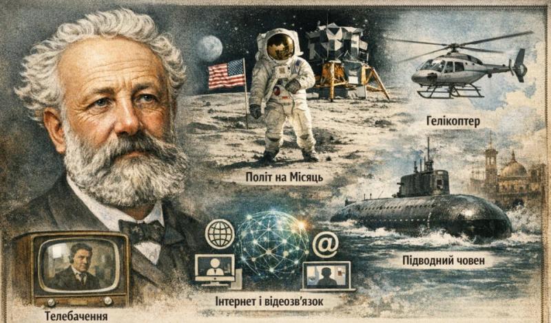 Підводні човни, висадка на Місяць й інтернет: 198 років тому народився Жуль Верн &ndash; провидець сучасного світу