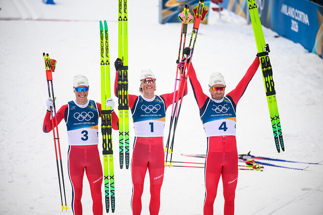 У чоловічому мас-старті на 50 км п'єдестал виявився «однокольоровим»