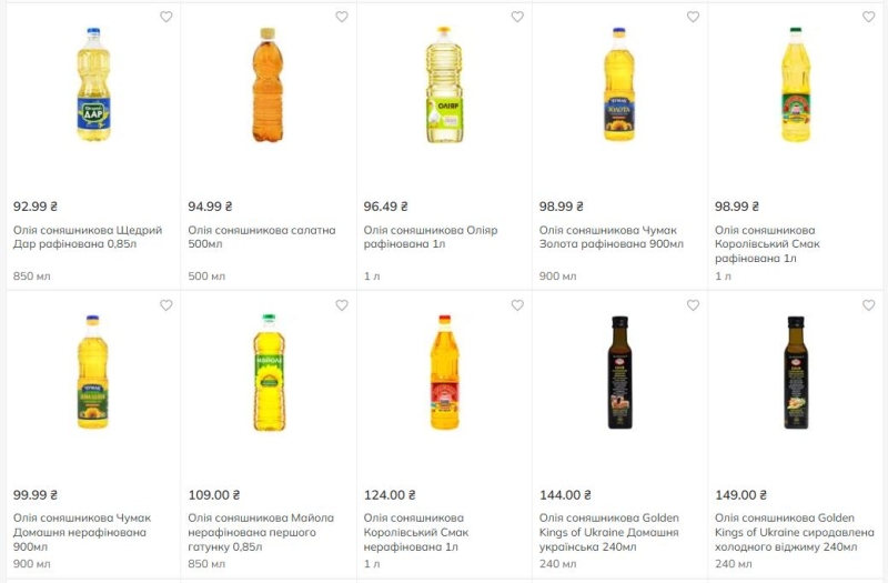 Скільки коштує пляшка олії у Києві: порівняння цін у найбільших мережах