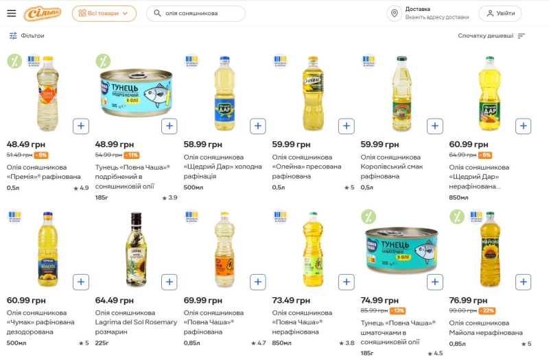 Скільки коштує пляшка олії у Києві: порівняння цін у найбільших мережах
