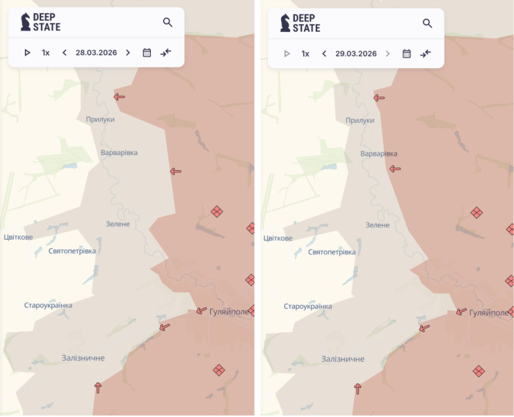Ворог має нові просування у Запорізькій області, &ndash; DeepState