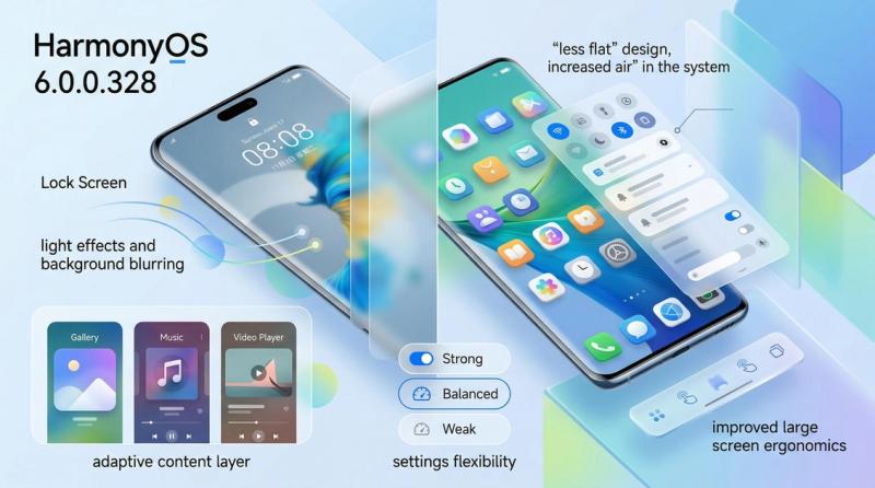 Скляні мрії Huawei: HarmonyOS 6 отримала велике візуальне оновлення