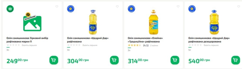 Скільки коштує пляшка олії у Києві: порівняння цін у найбільших мережах