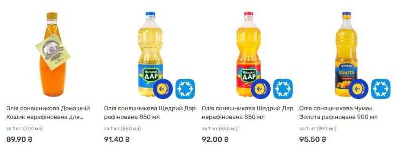 Скільки коштує пляшка олії у Києві: порівняння цін у найбільших мережах