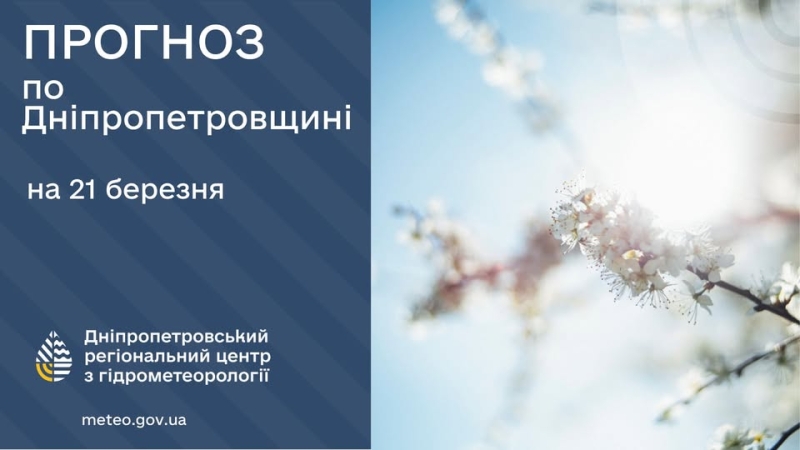 Погода у Січеславщині 21 березня