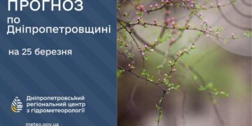 Погода у Січеславщині 25 березня