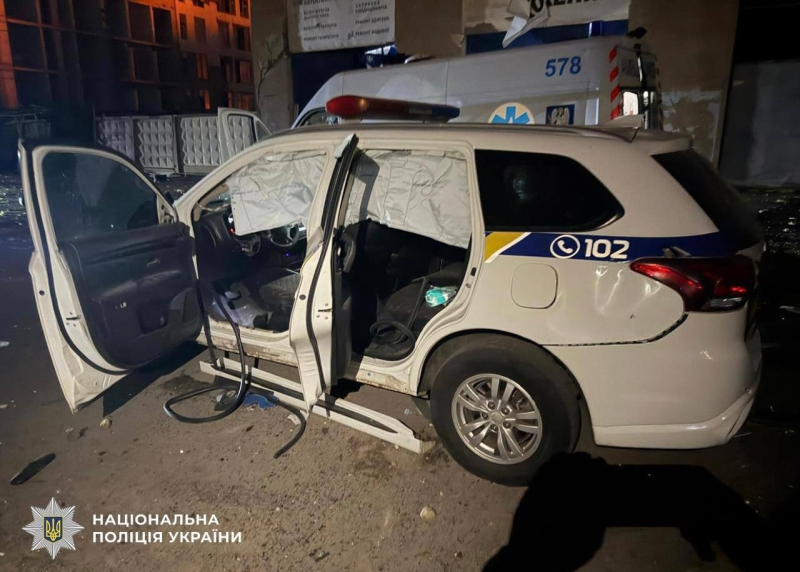 Обстріл столиці 16 квітня: поліція оприлюднила кадри з місць влучань