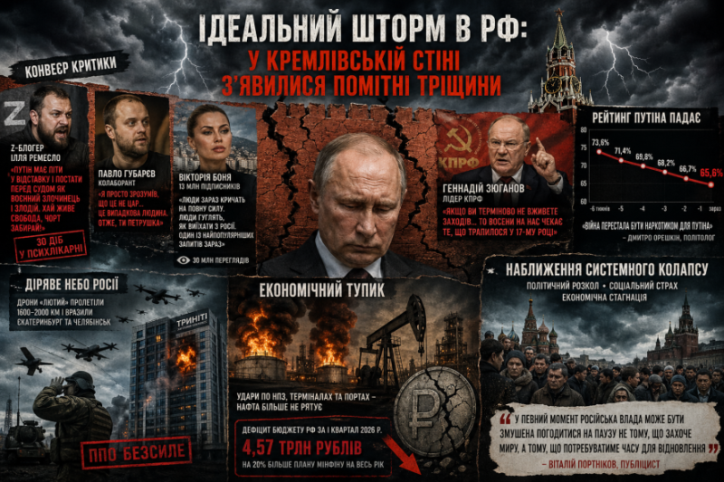 Ідеальний шторм у РФ: у кремлівській стіні зʼявилися помітні тріщини