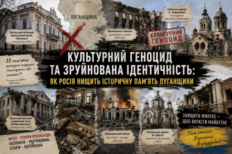 Культурний геноцид та зруйнована ідентичність: як Росія нищить історичну пам&rsquo;ять Луганщини, - ФОТО