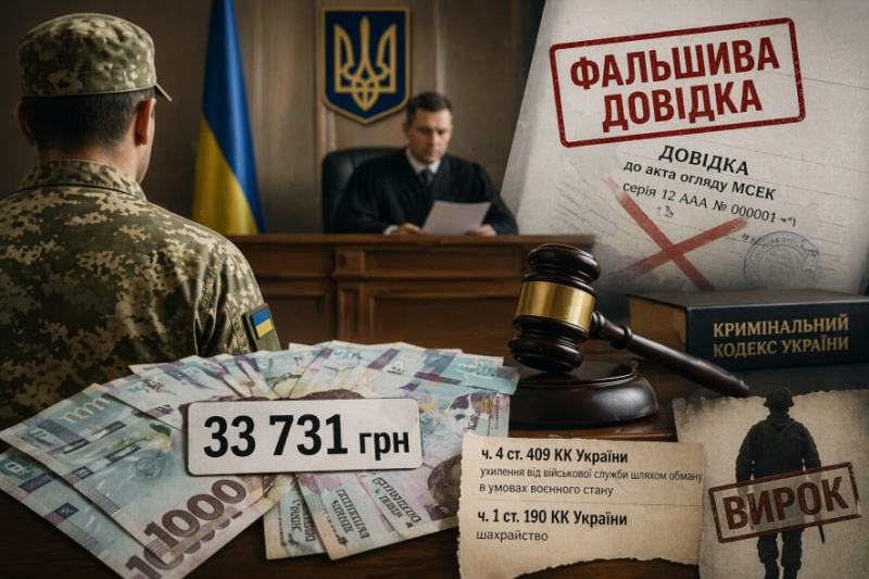 На Тернопільщині військовий хитрощами демобілізувався, ще й незаконно отримав чималі гроші