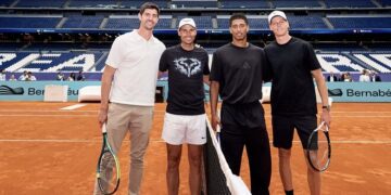 ВІДЕО. Надаль, Сіннер, Беллінгем і Куртуа зіграли в теніс на Бернабеу