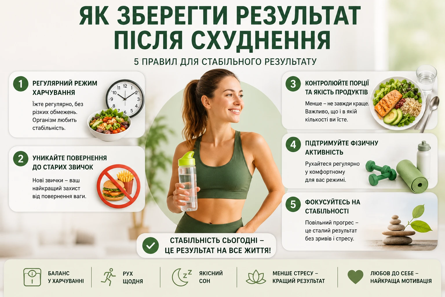 Чому вага повертається після схуднення і як утримати результат