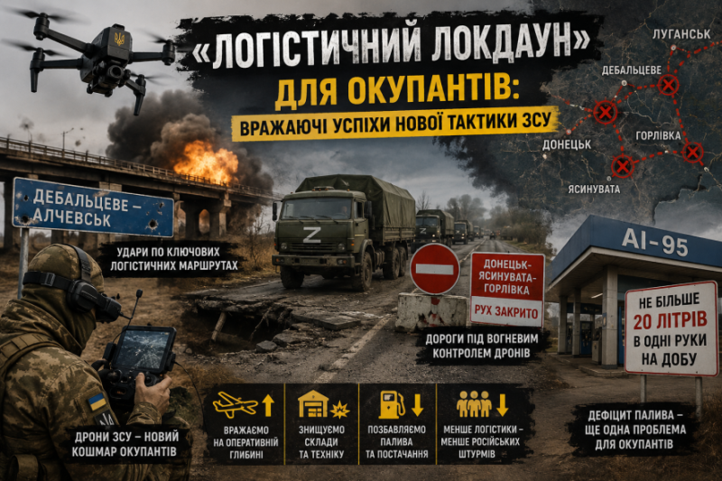 «Логістичний локдаун» для окупантів: як дрони ЗСУ руйнують постачання російської армії