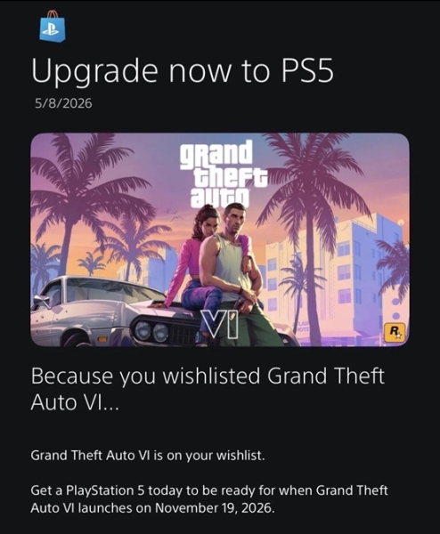 «Переходьте на PlayStation 5 заради GTA VI»: Sony агітує користувачів PS4 на покупку сучасної консолі