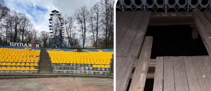 Інцидент у парку на Прикарпатті: батут перекинувся в калуському парку під час відкриття сезону (ФОТО)