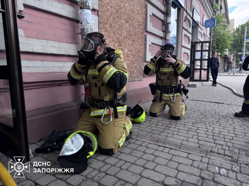 У Запоріжжі сталася пожежа в історичній будівлі &ldquo;Будинок Лещинського&rdquo;, &ndash; ФОТО