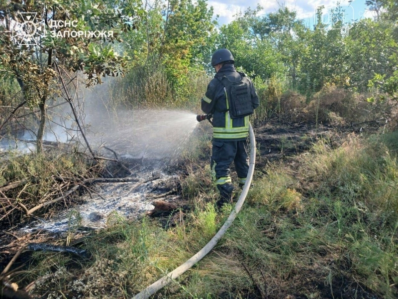 Через російські обстріли у Запорізькій області сталося дев'ять пожеж