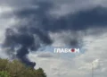 На Київщині під час повітряної тривоги спалахнула пожежа (фото)