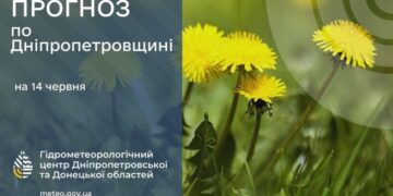 Погода у Січеславщині 14 червня