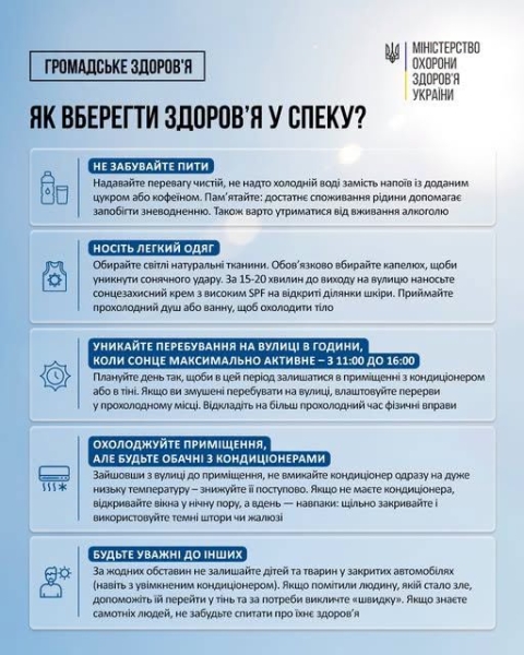 У спеку слід бути особливо обачними