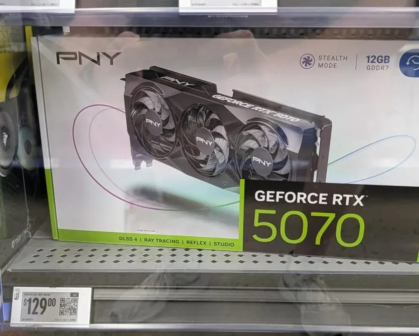 Як помилка з цінником у Walmart перетворила RTX 5070 на покупку за 129 доларів