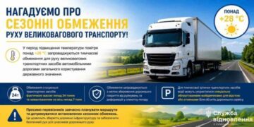 На дорогах Сумщини діють сезонні обмеження руху великовагового транспорту