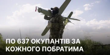 Оператор ударного безпілотника готує дрон до вильоту