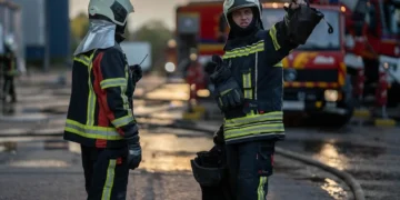 Пошкоджений складський комплекс після нічної атаки