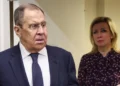 Сергій Лавров під час телевізійного інтерв'ю
