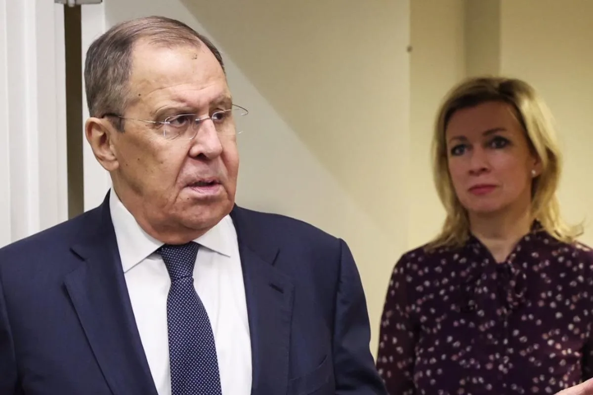 Сергій Лавров під час телевізійного інтерв'ю