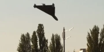 Траєкторія польоту ударного безпілотника над кордоном