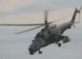 Ударний вертоліт Мі-24 на аеродромі